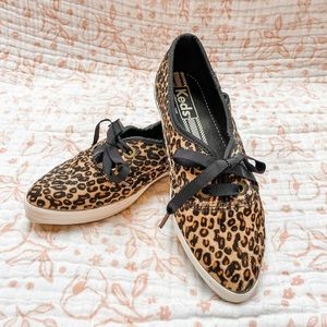 Keds Leopard Pointed Toe Sneakers